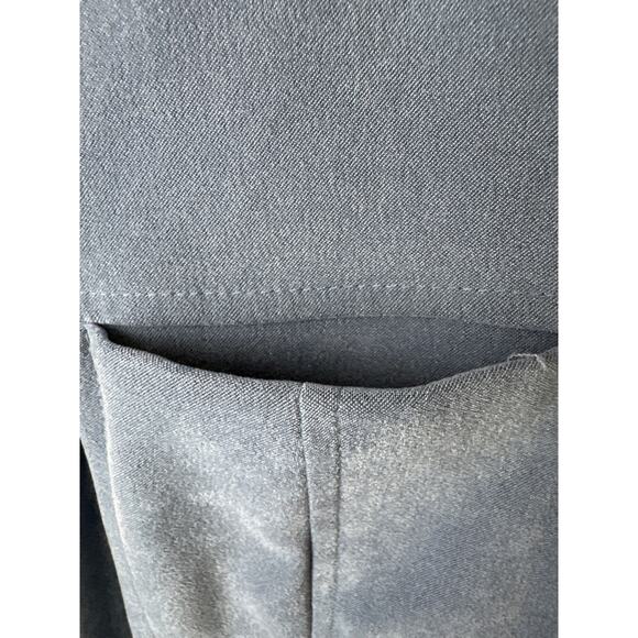 Talbots Stretch Blue 1990s Button Up Shirt Faux Suede Vintage Women’s Size Small - Picture 4 of 6